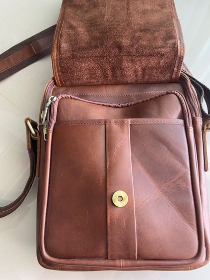 กระเป๋าสะพายหนังวัวแท้ทั้งใบสวยมาก รูปที่ 6