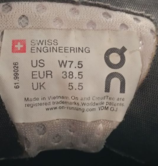 ขายถูก On Cloud monster size 38.5-24.5cm ของแท้ สภาพดี รูปที่ 8