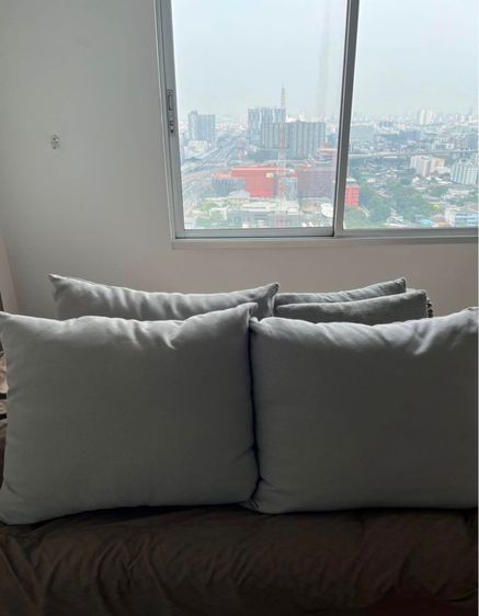 หมอนอิงใบใหญ่ยัดนุ่นแท้อย่างดี รูปที่ 4