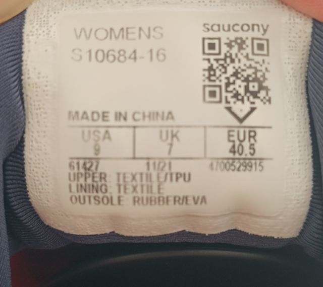 ขายถูก Saucony Pwrrun size 40-250-255cm ของแท้ สภาพสวย ใส่นุ่ม เบามาก รูปที่ 13