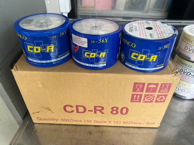 ขายยกลังแผ่น CD-R 80 Princo 56X