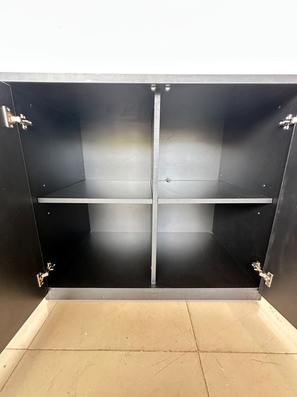 ตู้เก็บเอกสาร 2 บานเปิด โครงไม้ MDF สีดำ รูปที่ 8