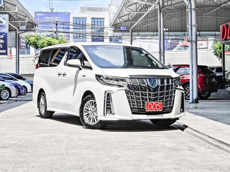 Toyota Alphard 2021 2.5 Hybrid SR C-Package E-Four 4WD Van ไฮบริด เกียร์อัตโนมัติ ขาว รูปที่ 4