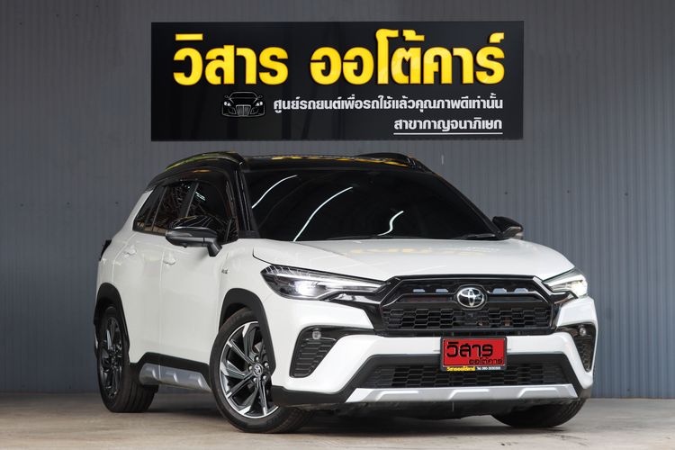รถ Toyota Corolla Cross 1.8 Hybrid Premium Safety GR Sport สี ขาว