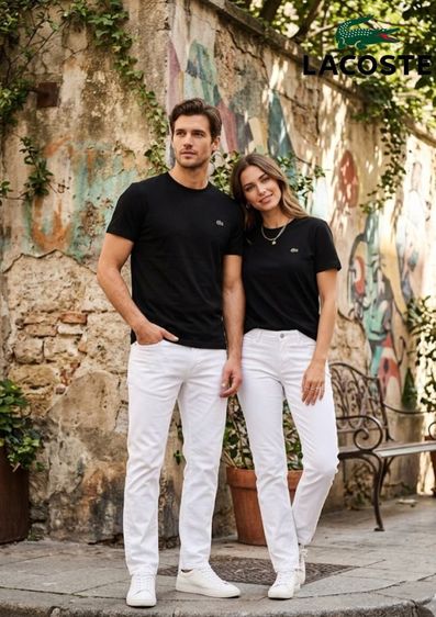 ขาว อื่นๆ แขนยาว ยีนส์ อื่นๆ lacoste