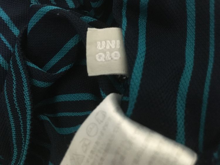 เสื้อยืด แบรนด์ UNIQLO สีลายริ้วกรมเขียว รูปที่ 8