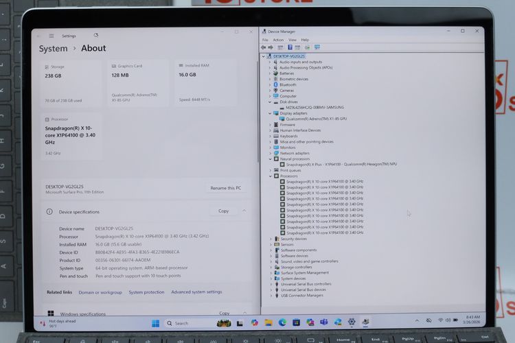 Microsoft Surface Pro 11 Snapdragon X Plus 13" 16-256GB รูปที่ 3