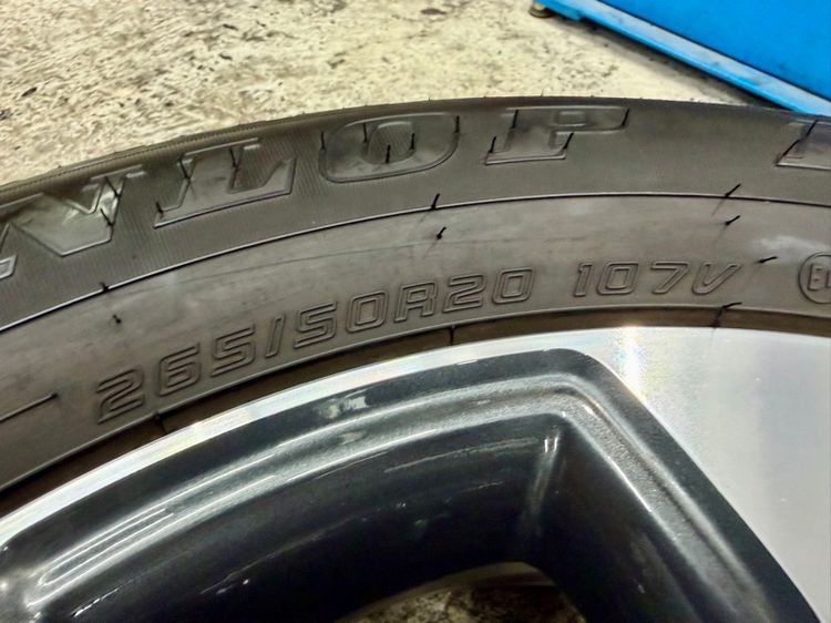 ล้อแม็ก TOYOTA LEGENDER ขอบ 20” ถอดป้ายแดง ยาง DUNLOP 265-50R20 ปี 25 ตุ่มหน้ายางยังอยู่ครบ รูปที่ 10