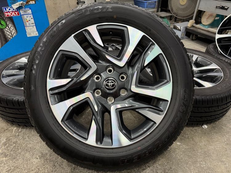 20" ล้อแม็ก TOYOTA LEGENDER ขอบ 20” ถอดป้ายแดง ยาง DUNLOP 265-50R20 ปี 25 ตุ่มหน้ายางยังอยู่ครบ