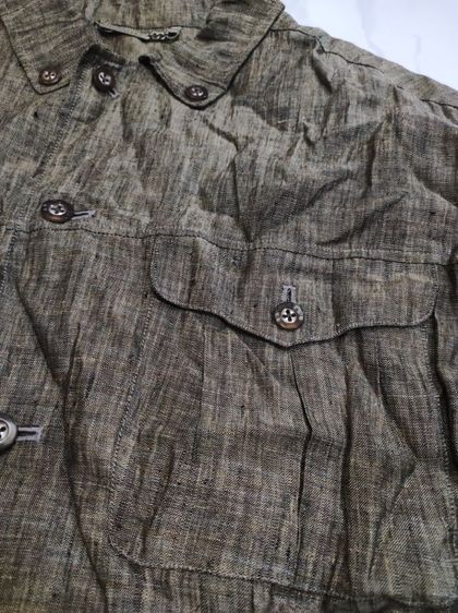 เชิ้ต BURBERRY'S🧥🇮🇹ลินิน วินเทจ รูปที่ 7