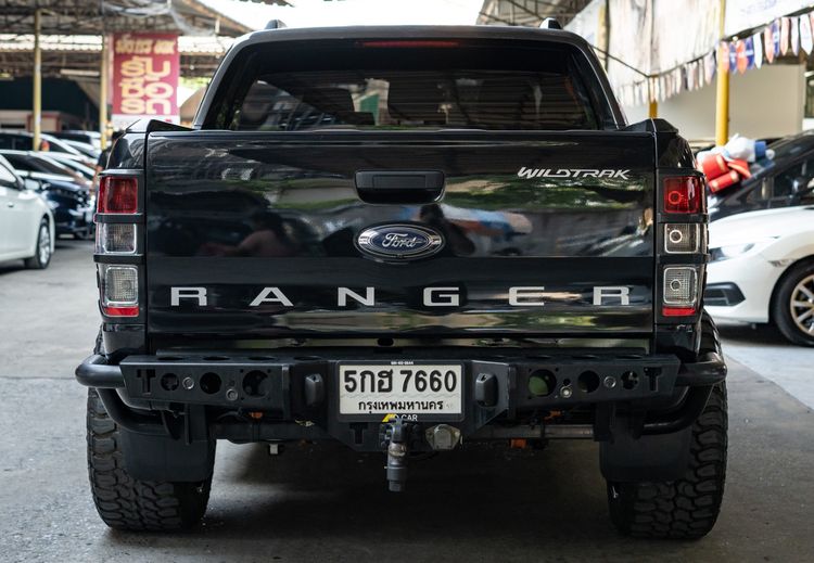 Ford Ranger 2017 3.2 Wildtrak 4WD Pickup ดีเซล ไม่ติดแก๊ส เกียร์อัตโนมัติ ดำ รูปที่ 4