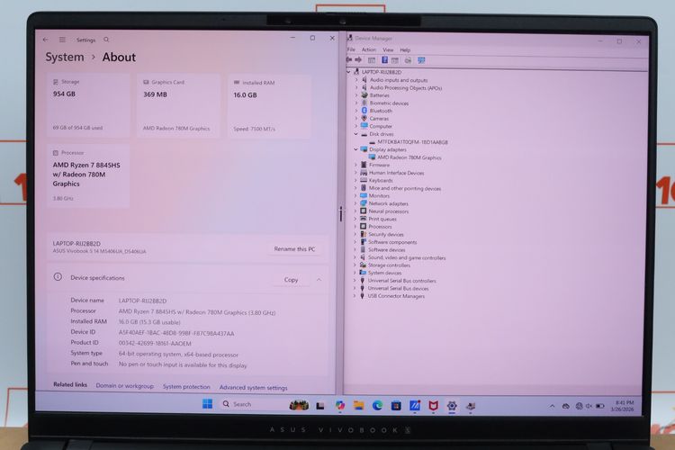 ASUS VIVOBOOK S 14 OLED  Ryzen 7 8845HS RAM161TB รูปที่ 3