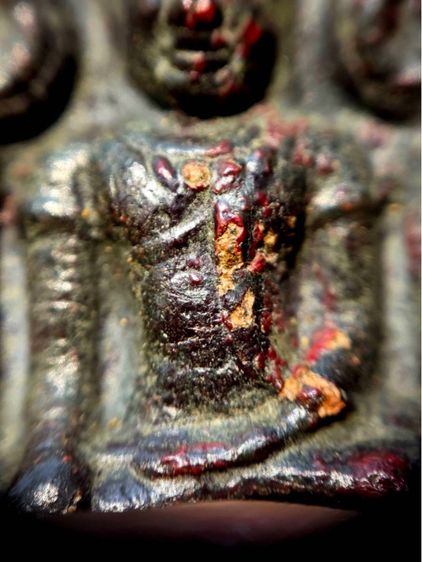 พระยอดขุนพล ซุ้มเรือนแก้ว กรุวัดพระศรีรัตนมหาธาตุ ลพบุรี เนื้อตะกั่วสนิมแดง รูปที่ 5