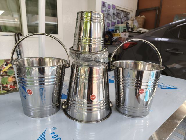 อุปกรณ์ทำเครื่องดื่ม ถังน้ำแข็งสแตนเลส มือ1