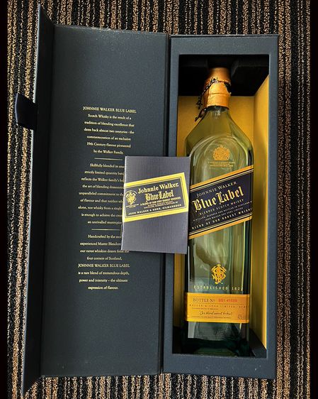 อุปกรณ์เพื่อสุขภาพ ขวดเปล่า Johnnie Walker Blue Labl ครบชุด - กล่องเปล่า - ขวดเปล่า
