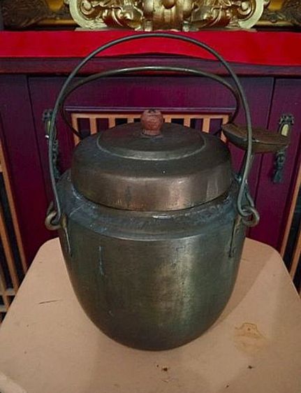 หม้อต้มสมุนไพรเก่าโบราณอายุเป็นร้อยปีสภาพเยี่ยมครบชุด รูปที่ 14