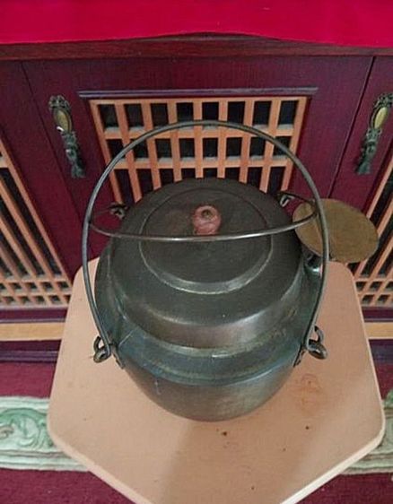 หม้อต้มสมุนไพรเก่าโบราณอายุเป็นร้อยปีสภาพเยี่ยมครบชุด รูปที่ 7