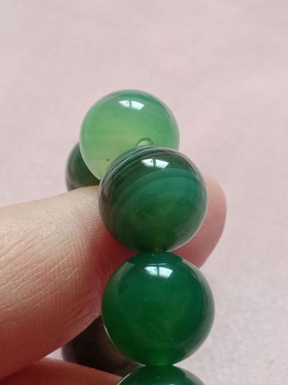 ข้อมือหิน อาเกต(Agate)ลายจากธรรมชาติสวย(เม็ด10มิล) รูปที่ 3