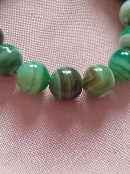 ข้อมือหิน อาเกต(Agate)ลายจากธรรมชาติสวย(เม็ด10มิล) รูปที่ 5