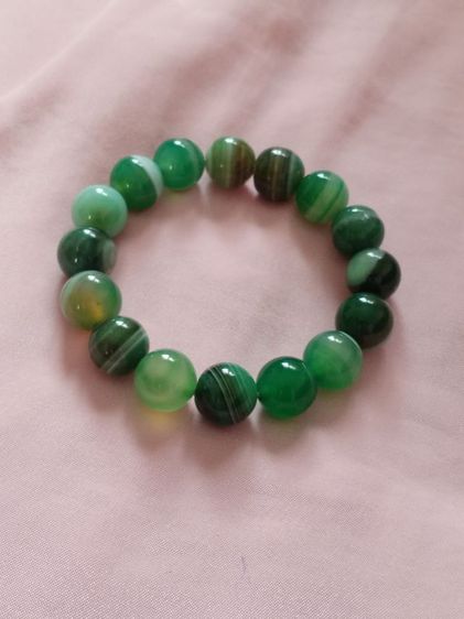 ข้อมือหิน อาเกต(Agate)ลายจากธรรมชาติสวย(เม็ด10มิล) รูปที่ 2