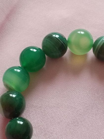 ข้อมือหิน อาเกต(Agate)ลายจากธรรมชาติสวย(เม็ด10มิล) รูปที่ 4