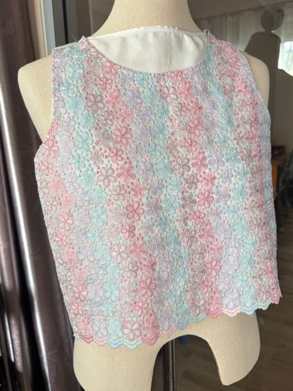 เสื้อกล้ามผ้าซาตินระบายด้านหน้า รูปที่ 9