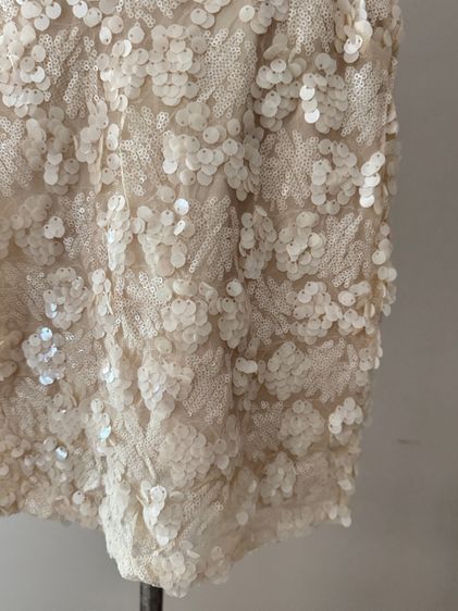 สายเดี่ยวปักเลื่อม Top Sling Double Layers Sequin In Beige รูปที่ 5