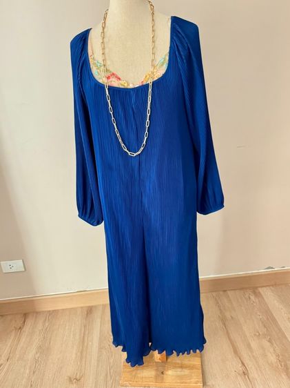 Pleat Jumpsuit with gold chain accessories full body size L Lyn Around รูปที่ 11