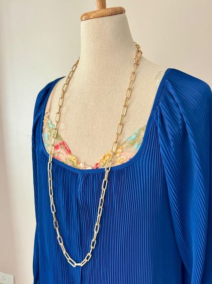 Pleat Jumpsuit with gold chain accessories full body size L Lyn Around รูปที่ 12