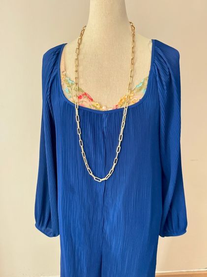 แขนยาว อื่นๆ เดรส | จั๊มสูท อื่นๆ Pleat Jumpsuit with gold chain accessories full body size L Lyn Around