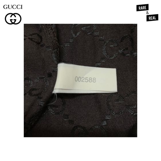 ถุงผ้า Gucci GG Monogram Black Satin รูปที่ 5