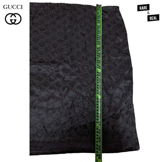 ถุงผ้า Gucci GG Monogram Black Satin รูปที่ 10