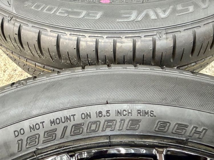 ล้อแม็ก HONDA CITY EHEV RS ขอบ 16” ถอดป้ายแดง ยาง DUNLOP 185-60R16 ปี 25 สีเส้นตุ่มหน้ายางยังอยู่ครบ รูปที่ 13