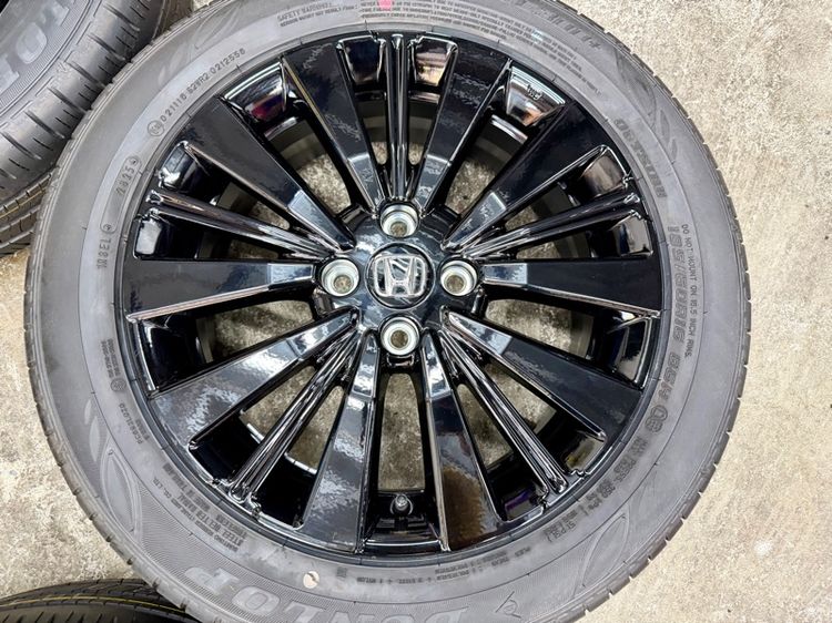 ล้อแม็ก HONDA CITY EHEV RS ขอบ 16” ถอดป้ายแดง ยาง DUNLOP 185-60R16 ปี 25 สีเส้นตุ่มหน้ายางยังอยู่ครบ รูปที่ 6