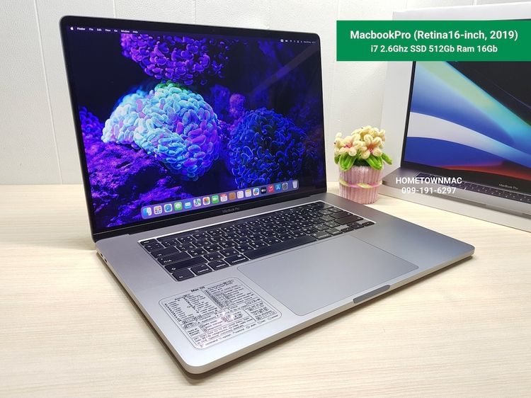 Apple Mackbook Pro 16 Inch แมค โอเอส 16 กิกะไบต์ อื่นๆ ไม่ใช่ MacbookPro (Retina16-inch, 2019) TouchBar 6-Core i7 2.6Ghz SSD 512Gb Ram 16Gb สี Space Gray ราคาเบาๆ
