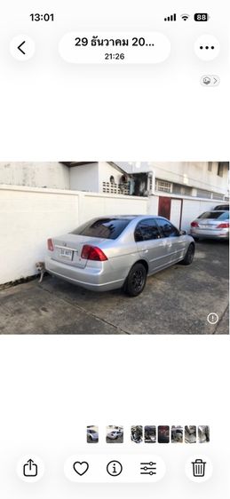 Honda Civic 2002 1.7 VTi Sedan เบนซิน ไม่ติดแก๊ส เกียร์อัตโนมัติ บรอนซ์เงิน รูปที่ 2