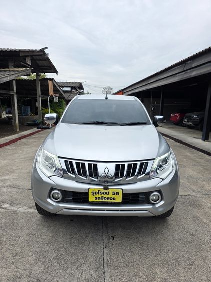 Mitsubishi Triton 2015 2.4 GLS Limited 4WD Pickup ดีเซล ไม่ติดแก๊ส เกียร์อัตโนมัติ เทา รูปที่ 3