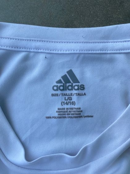Adidas Logo Tee White Blue Size M รูปที่ 3