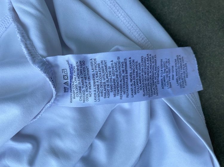 Adidas Logo Tee White Blue Size M รูปที่ 4