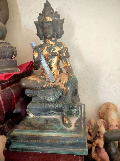 พระพรหมธาดา ขนาดตั้งบูชาประมาณ 5 นิ้ว วัดสุทธาวาสฝั่งตะกรุดเงินหัวใจพระพรม ถูกมากราคานี้พร้อมส่ง รูปที่ 2