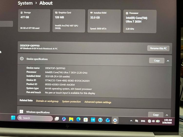HP EliteBook 8 G1i  ประกันเหลือ 34 เดือน รูปที่ 11