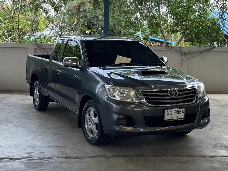 Toyota Hilux Vigo Champ 2014 Smart Cab 2.5 E Pickup ดีเซล ไม่ติดแก๊ส เกียร์ธรรมดา เทา รูปที่ 3