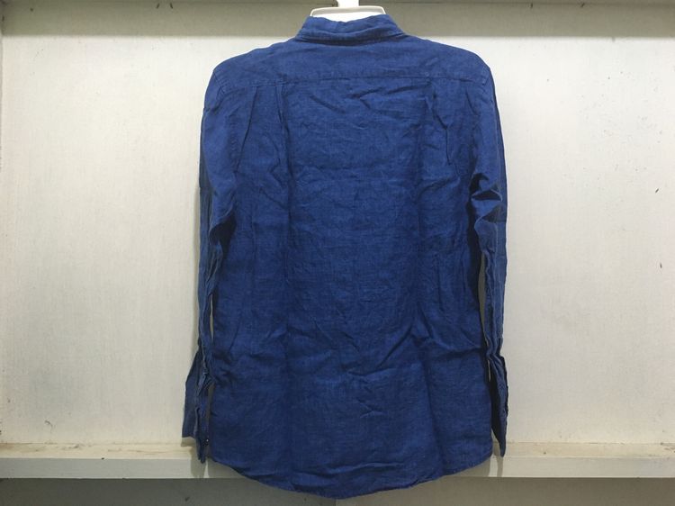 เสื้อเชิ้ต ผ้าลินิน  แบรนด์ UNIQLO สีน้ำเงินเข้ม รูปที่ 2