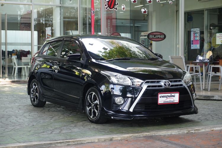 Toyota Yaris 2014 1.2 E Sedan เบนซิน ไม่ติดแก๊ส เกียร์อัตโนมัติ ดำ รูปที่ 3