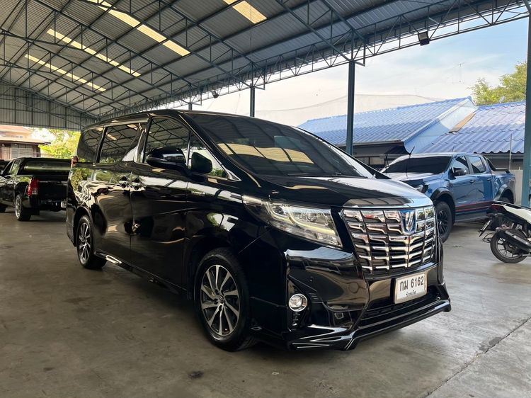 Toyota Alphard 2017 2.5 Hybrid Utility-car ไฮบริด ไม่ติดแก๊ส เกียร์อัตโนมัติ ดำ รูปที่ 3