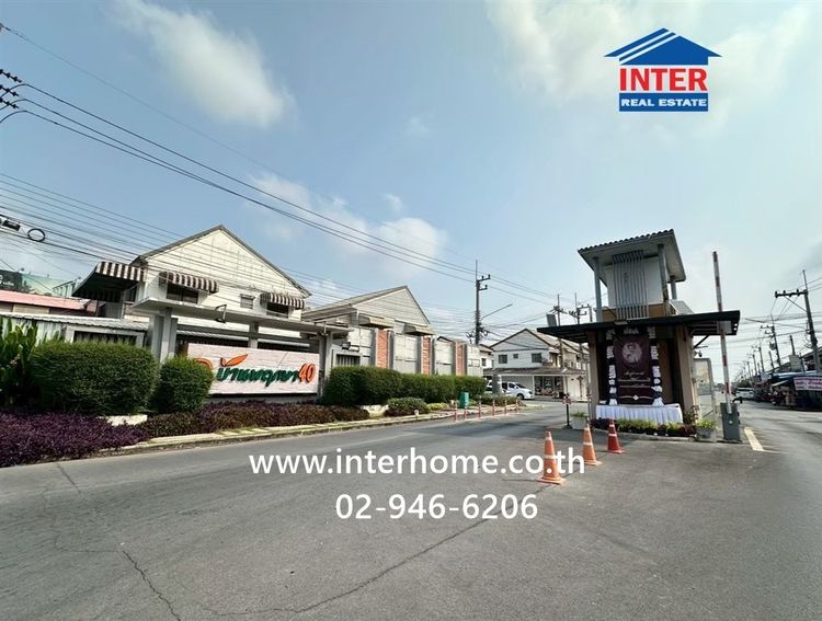 ทาวน์เฮ้าส์ 2 ชั้น 21.7 ตร.ว. หมู่บ้านพฤกษา40 รังสิต คลอง3 ถนนรังสิต-นครนายก ถนนเลียบคลองสาม คลองหลวง ปทุมธานี