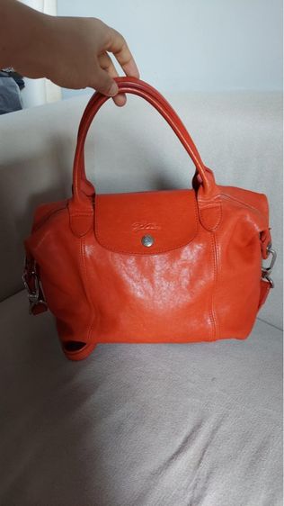 กระเป๋าหนังแท้ Longchamp แท้ สีส้ม รูปที่ 3