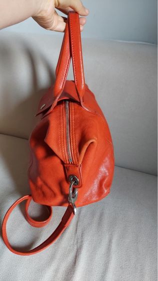 กระเป๋าหนังแท้ Longchamp แท้ สีส้ม รูปที่ 5