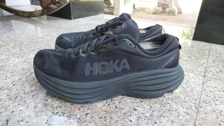 ดำ ผ้า รองเท้าผ้าใบ UK 10 | EU 44 2/3 | US 10.5 อื่นๆ HOKA BONDI8