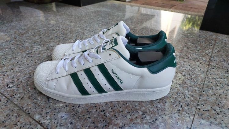 ขาว หนัง PU รองเท้าหนังทั่วไป UK 9.5 | EU 44 | US 10 Adidas superstar